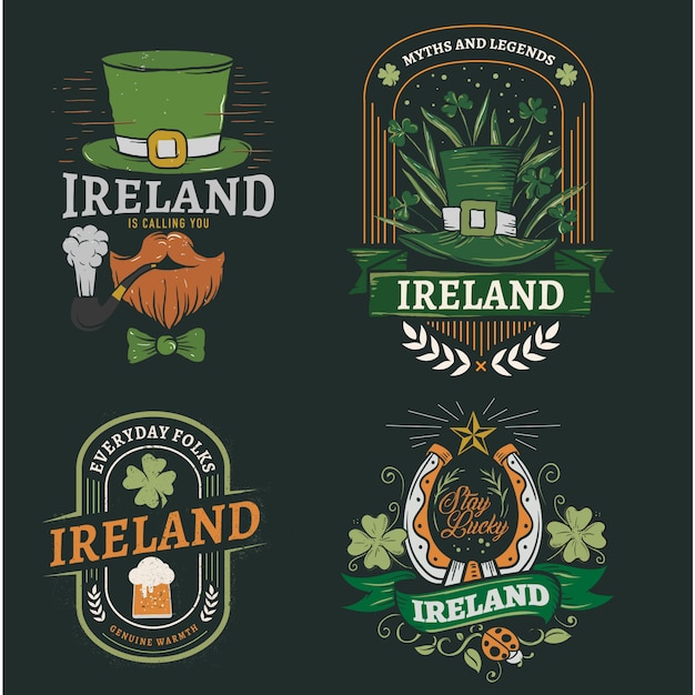 Irlande Saint Patrick Pack De Vecteur