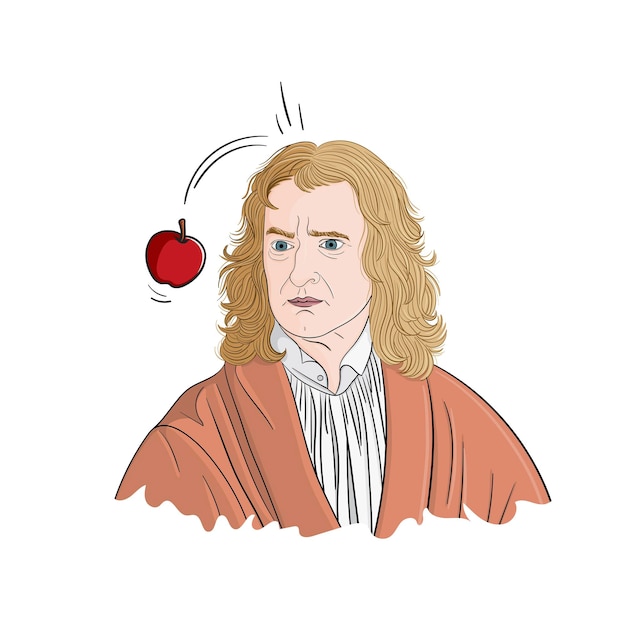 Vecteur isaac newton