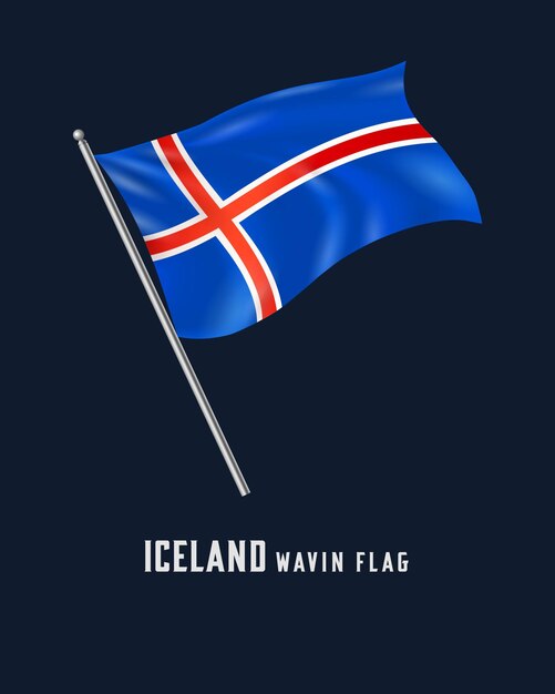 Islande, Agitant Le Drapeau