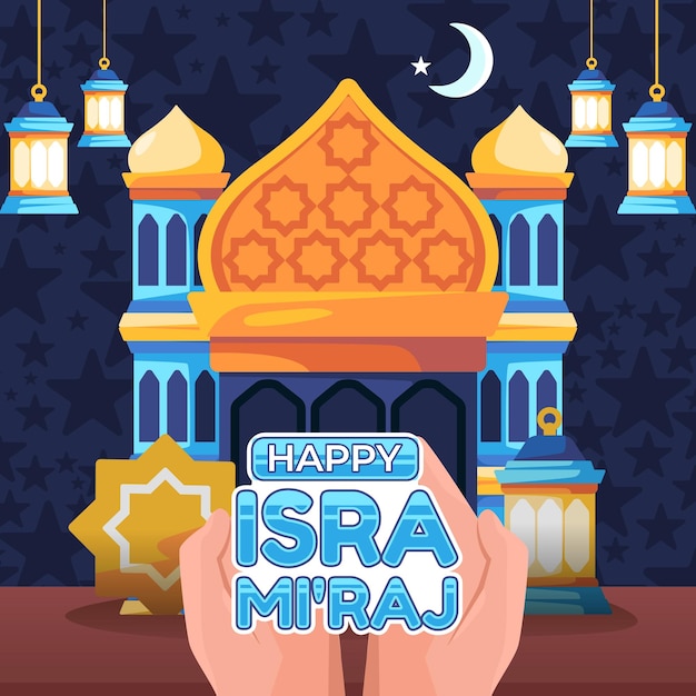 Isra Mi'raj Night Journey Concept De Salutation Islamique