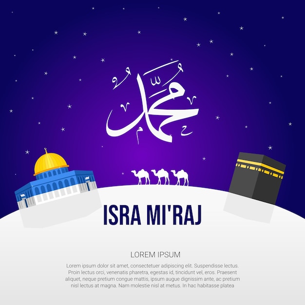 Vecteur isra miraj illustration