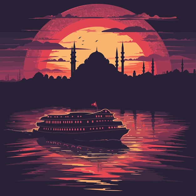 Vecteur istanbul_skyline_vector_illustration (en anglais)