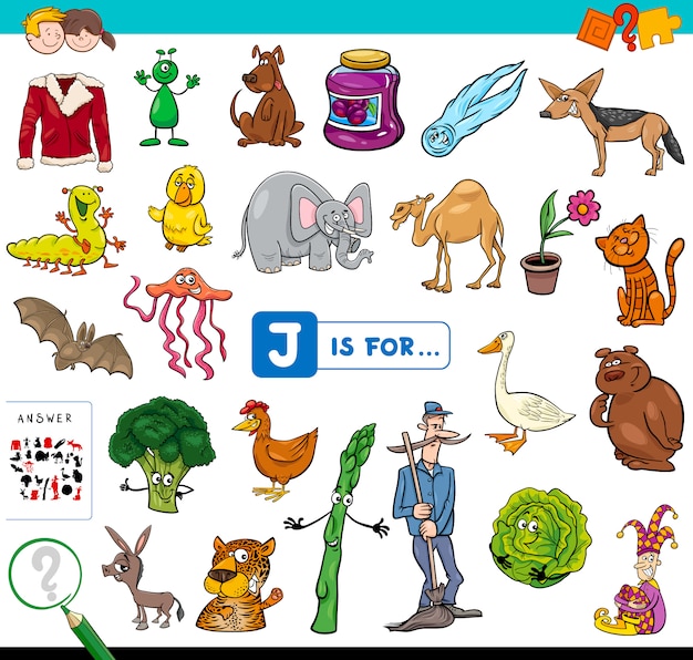 J est pour jeu éducatif pour les enfants