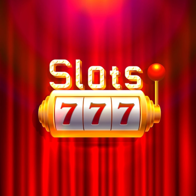 Jackpot De Casino Slots 777, Or Clair Moderne. Illustration Vectorielle