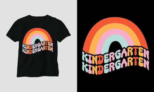 Jardin D'enfants - Conception De T-shirts De Style Groovy