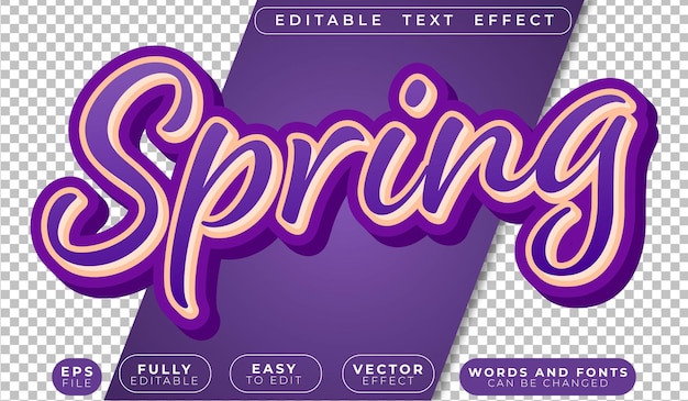 Jardin violet de fleurs de printemps fichier texte vectoriel entièrement modifiable