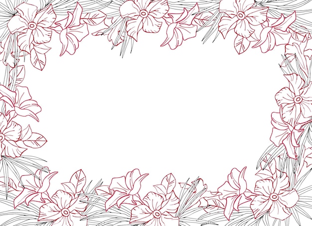 Jasmine Bannière De Fleurs Exotiques Illustration Vectorielle Dessinée à La Main Pour Carte Ou Invitation De Mariage