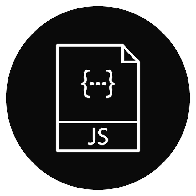 Javascript L'image vectorielle de l'icône du fichier peut être utilisée pour le codage et le développement