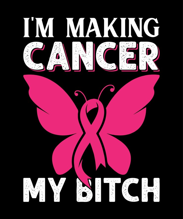 Je fais du cancer ma chienne. Conception de t-shirt pour le cancer du sein.