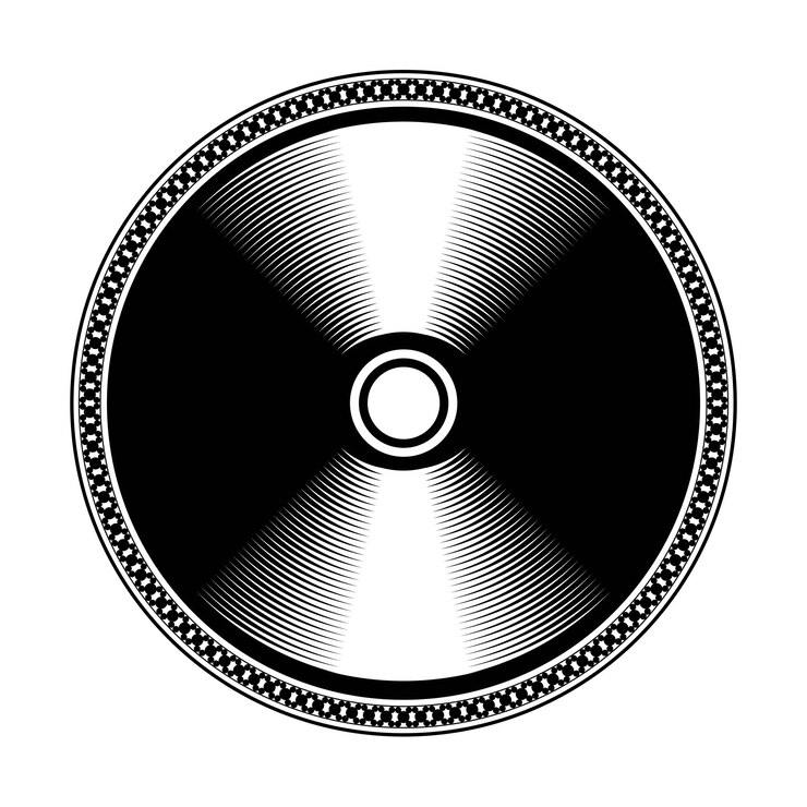 Vecteur je suis un dj vinyle.
