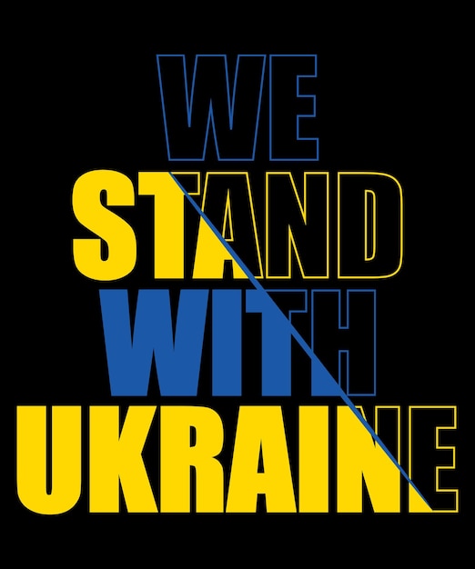 Vecteur je suis avec le modèle de conception de t-shirt de l'ukraine