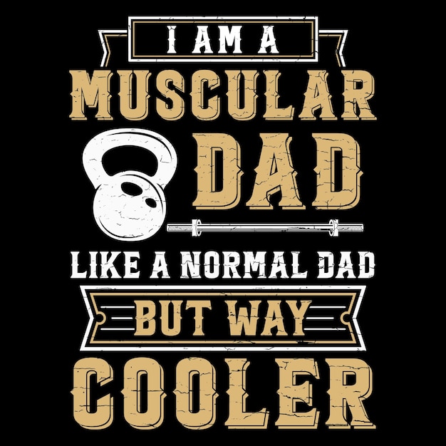 Je Suis Un Papa Musclé Comme Un Papa Normal Mais Un Design De T-shirt De Fitness Bien Plus Cool