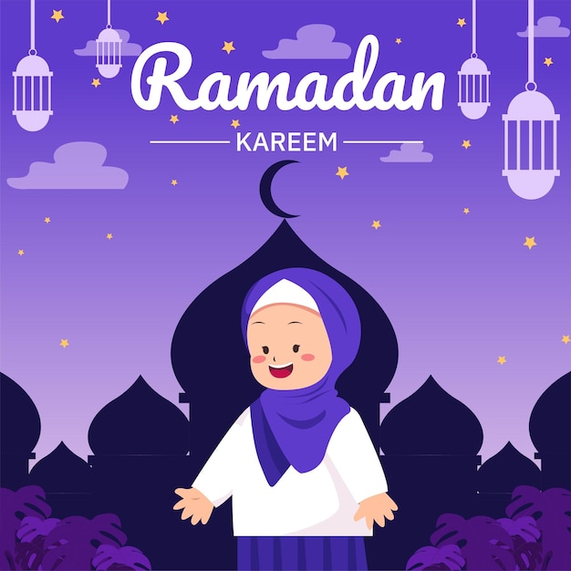 Vecteur je suis ramadan kareem.