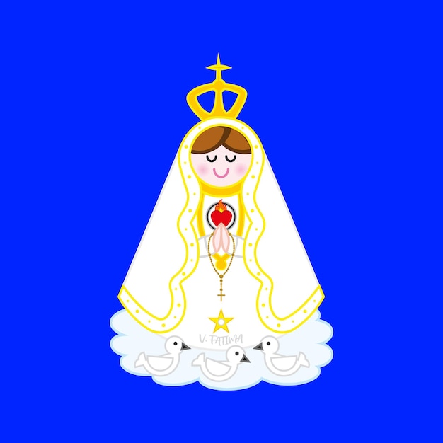 Vecteur je suis la vierge de fatima.