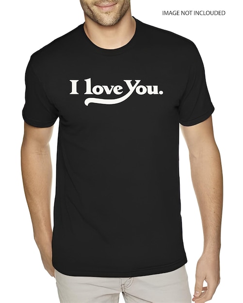 Vecteur je t'aime la journée de la saint-valentin la typographie le design du t-shirt