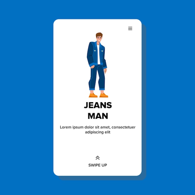 Jeans homme vecteur