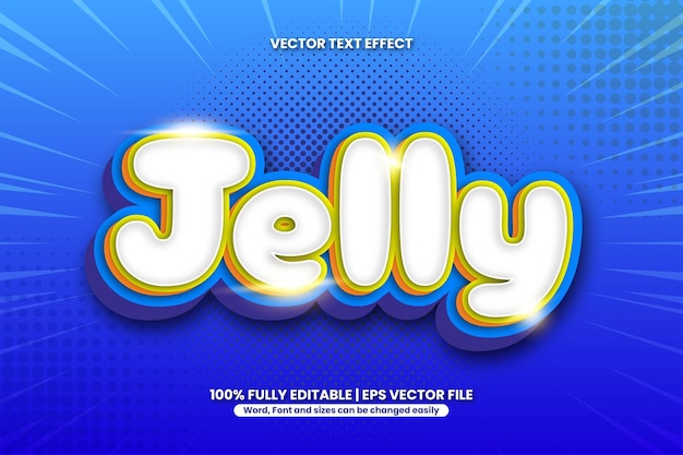 Vecteur jelly text effect janvier 2024 06