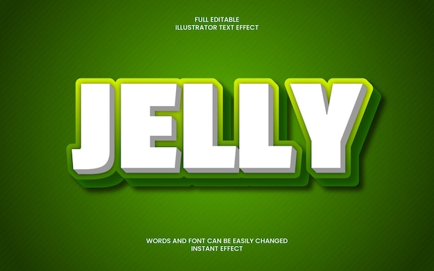 Vecteur jelly text effect