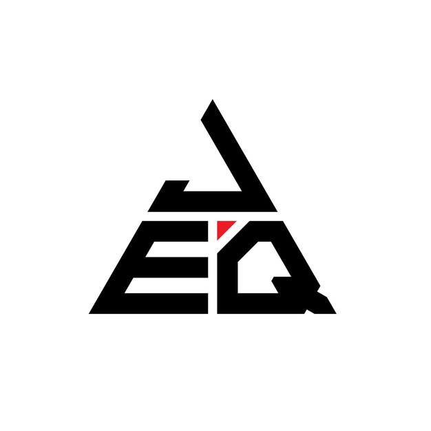 Vecteur jeq triangle lettre logo design avec forme de triangle jeq logo triangle design monogramme jeq modèle de logo vectoriel triangle avec couleur rouge logo triangulaire jeq simple logo élégant et luxueux