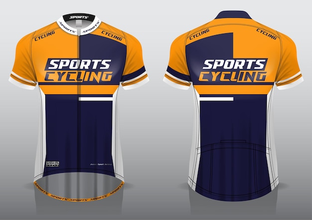 Jersey De Cyclisme, Tissu De Modèle De Vue Avant Et Arrière Uniforme