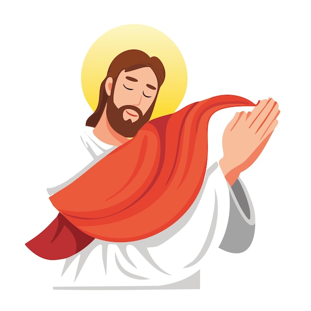 Jésus-Christ en train de prier