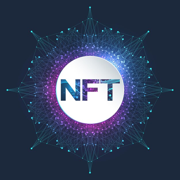 Jeton Nft Non Fongible. Icône De Jetons Non Fongibles Couvrant Le Concept Nft. Vecteur De Logo De Symbole De Technologie De Pointe.