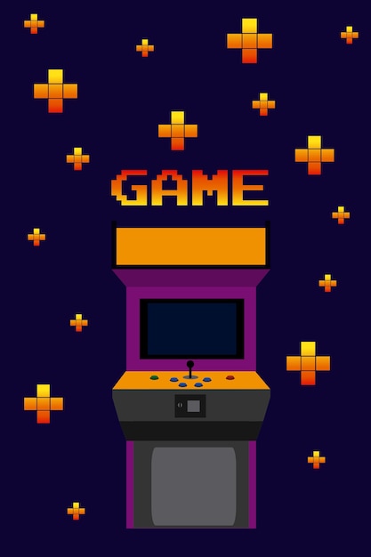 Vecteur jeu d'arcade vintage