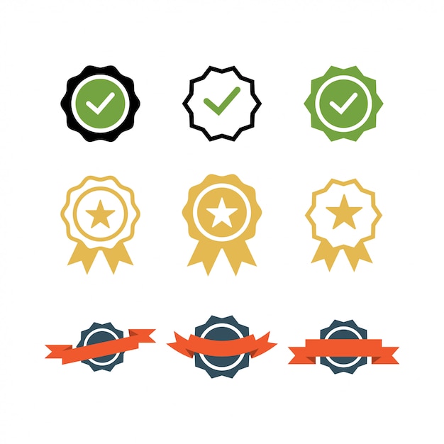 Jeu De Badges De La Liste De Contrôle