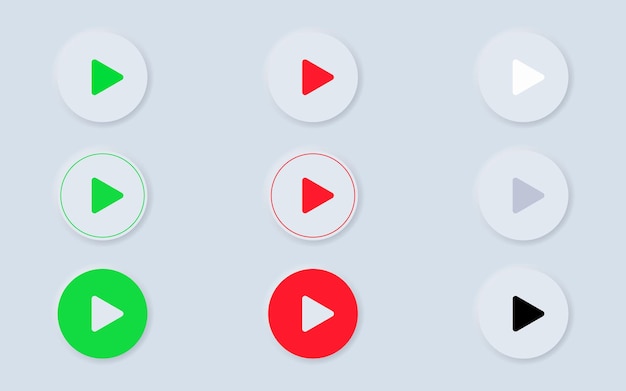Jeu de boutons d'icône de lecture