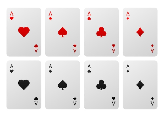 Jeu de cartes à jouer Concept de casino Cartes de poker Jeu Illustration vectorielle