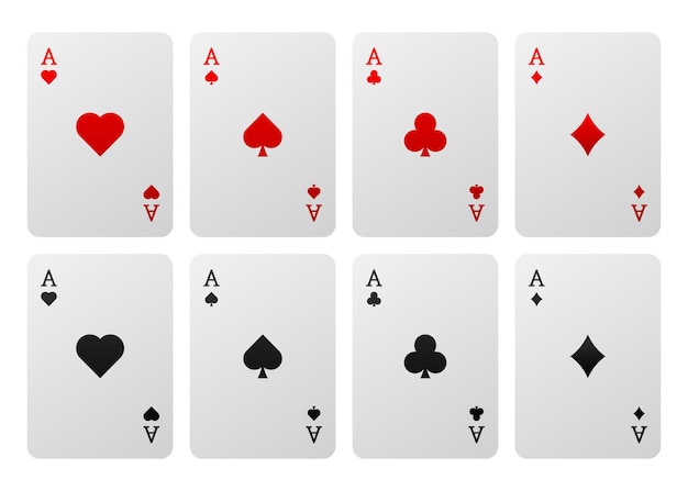 Jeu De Cartes à Jouer Concept De Casino Cartes De Poker Jeu Illustration Vectorielle