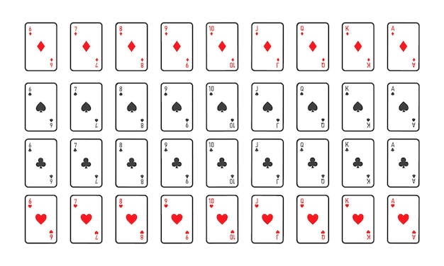 Jeu De Cartes à Jouer Signes Vector Illustration