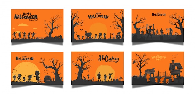 Jeu De Cartes Orange Halloween