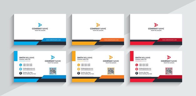 jeu de cartes de visite d'entreprise créatives