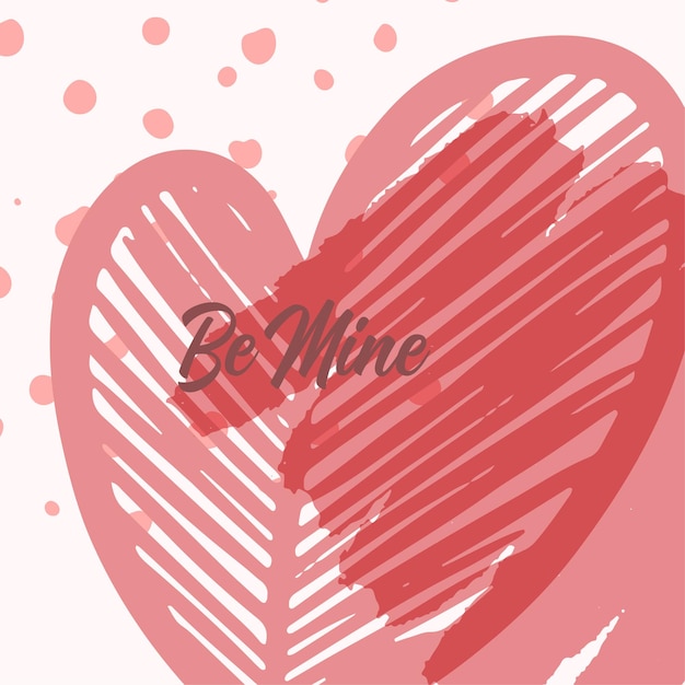 Jeu de cartes de voeux pour la Saint-Valentin. Conception fine de vecteur d'une ligne avec le style plat simple de coeurs. Coups de pinceau décoratifs écrits à la main, symboles d'amour pour cadeaux, cartes, affiches
