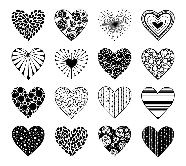 Jeu de coeurs de Saint Valentin