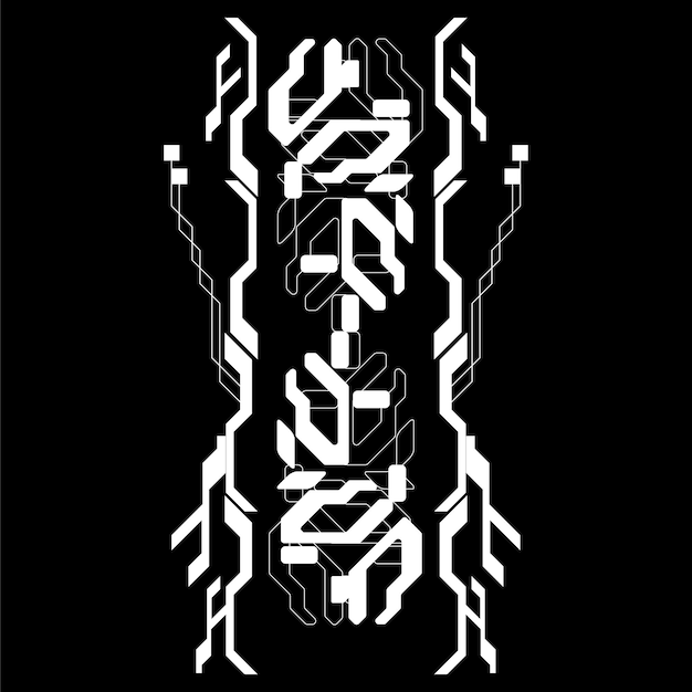 jeu de cyberpunk sci-fi modèle d'icône futuriste modèle de collection de jeux sans couture modèle d'illustration 2D ren