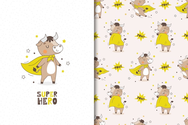 Jeu De Dessin Animé De Super-héros Bull