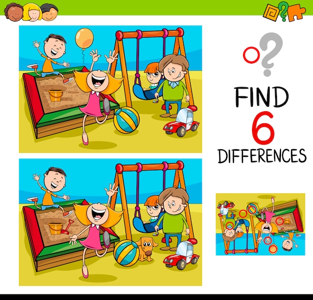 jeu de différences avec les enfants