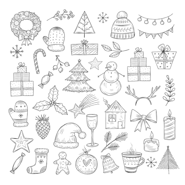Jeu de doodle de Noël