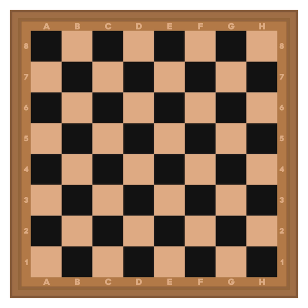 Jeu d'échecs. Échiquier sombre. Illustration vectorielle