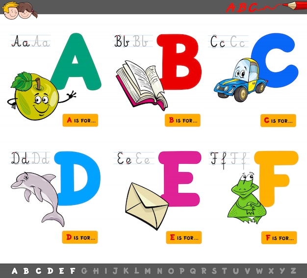 Vecteur jeu éducatif alphabet lettres majuscules