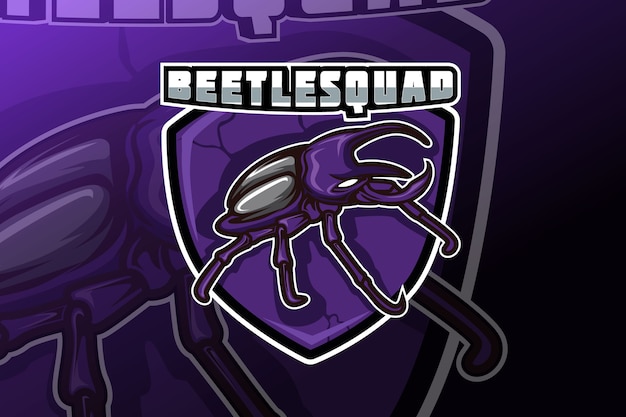 Jeu D'esport Mascotte Beetle Squad Pour Le Logo De L'équipe De Jeu De Sport