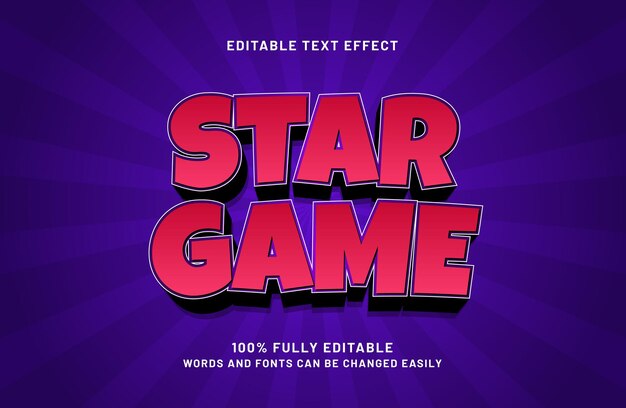 jeu d'étoiles effet de texte modifiable