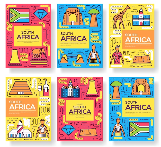 Jeu De Fine Ligne De Cartes Afrique Du Sud