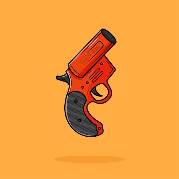 Jeu Flare Pistolet Icône Illustration Vectorielle