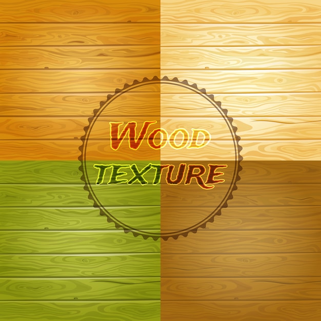 Vecteur jeu de fond de texture bois