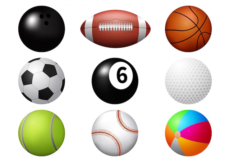 Vecteur jeu d'icônes de balle de sport.