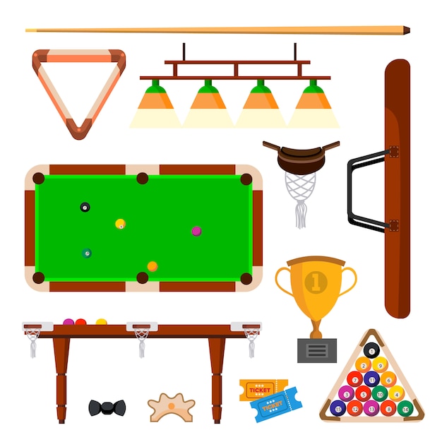 Jeu D'icônes De Billard