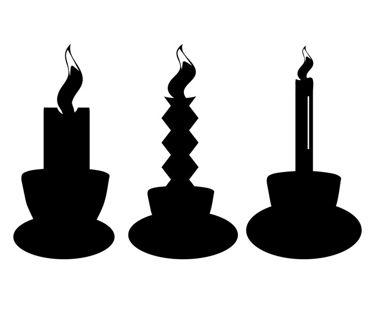 Vecteur jeu d'icônes de bougie vectorielle bougie allumée illustration symbole signe source de lumière vecteur